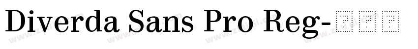 Diverda Sans Pro Reg字体转换